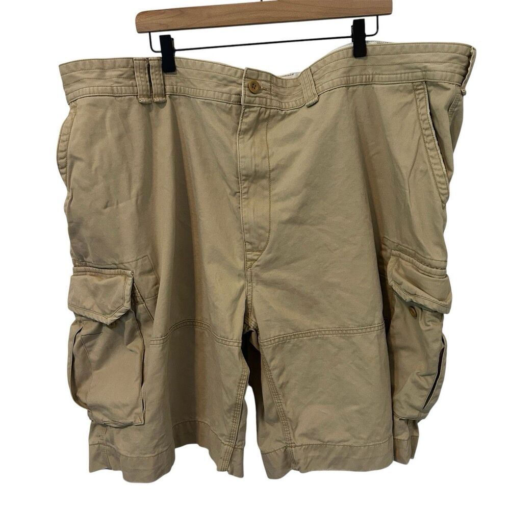Polo Ralph Lauren Men's Classic Chino Cargo Shorts Big & Tall Size 50 Khaki Prep